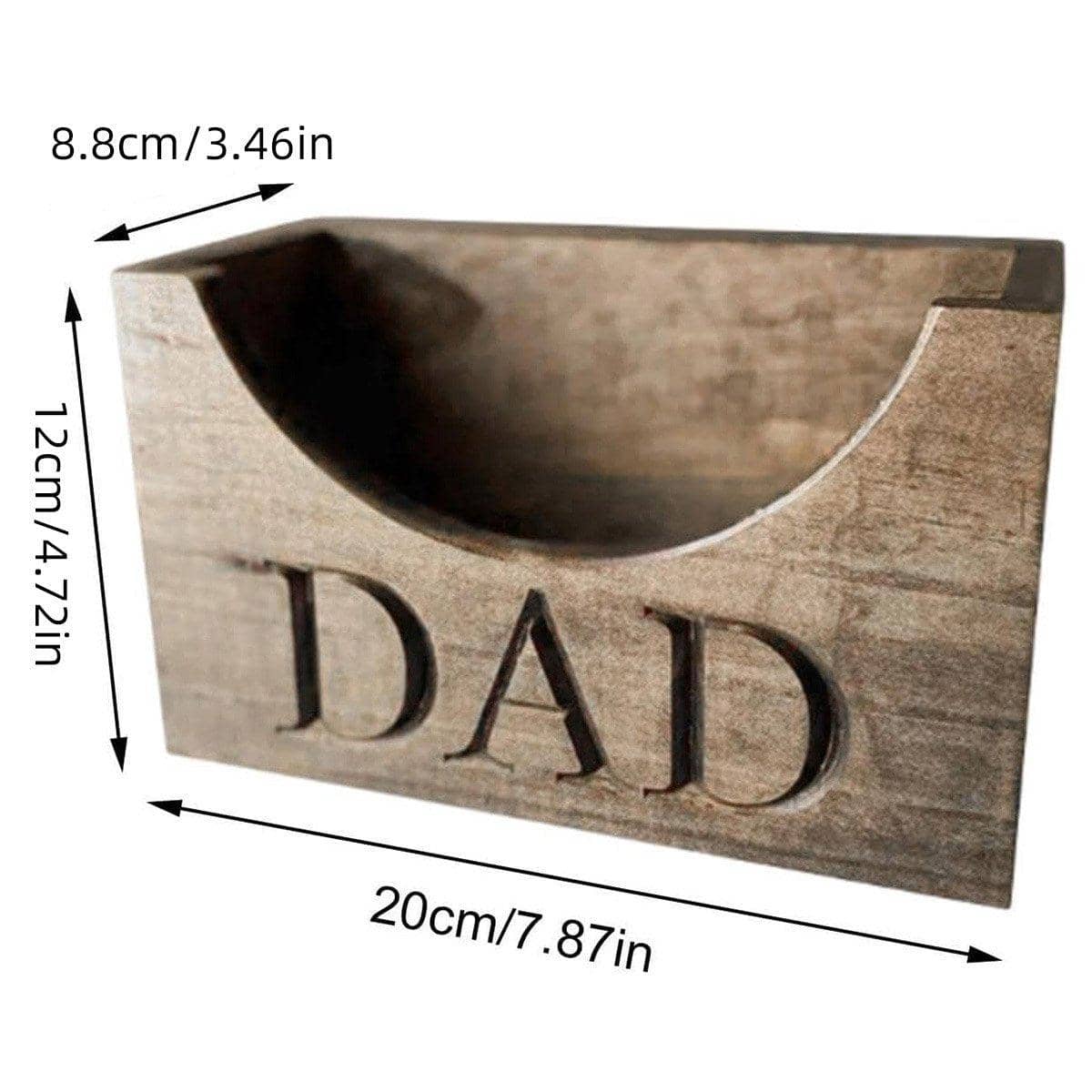 Rustic Wooden Hat Holder for Baseball Caps with Dad Engraving - view 3
