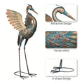 Rustproof Metal Crane Statues Set of 2 for Garden, Patio and Yard Decor - view 2