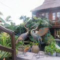 Rustproof Metal Crane Statues Set of 2 for Garden, Patio and Yard Decor - view 5