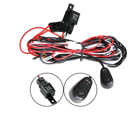 V94 Universal 2way LED Driving Light Wiring Loom Harness 12V 24V 40A Relay Kit
