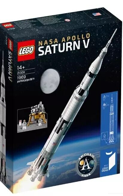 LEGO 21309 NASA Apollo Saturn V Rocket - 1900+ Pcs, 39" Tall Model