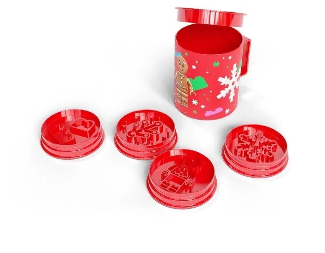 LEGO Christmas Cookie Stamps & Mug Set 5008259 Gingerbread Man Snowflake Cutters - SuperSaverAU - view 2
