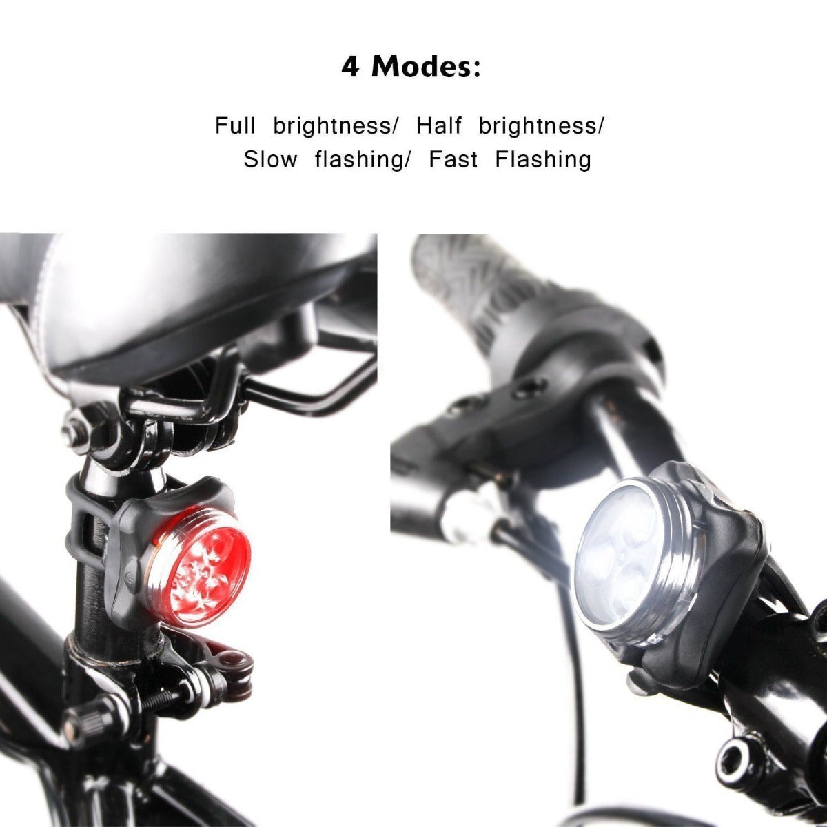 Waterproof Bicycle Bike Lights Front Rear Tail Light Lamp USB Rechargeable IPX4 - SuperSaverAU - view 4