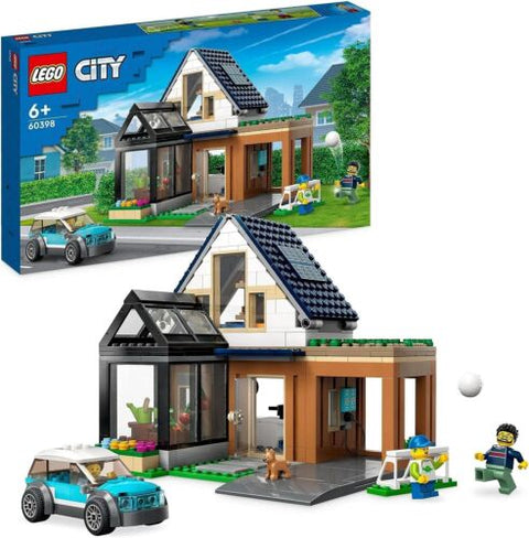 LEGO 60398 City Family House & Electric Car Set Toy Vehicle Puppy Soccer - SuperSaverAU - view 1