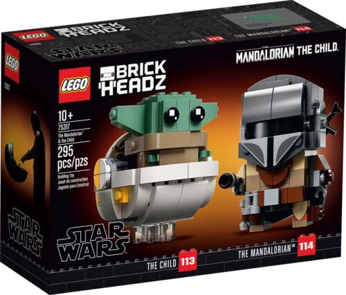 LEGO STAR WARS BRICKHEADZ 75317 The Mandalorian & The Child Baby Yoda Grogu - SuperSaverAU - view 1