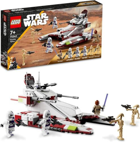 LEGO 75342 Star Wars Republic Fighter Tank Set Purple 187th Legion Clone - SuperSaverAU - view 1