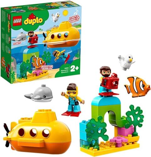LEGO DUPLO 10910 Submarine Adventure Set Fish Whale Coral Seagull Diver Bath