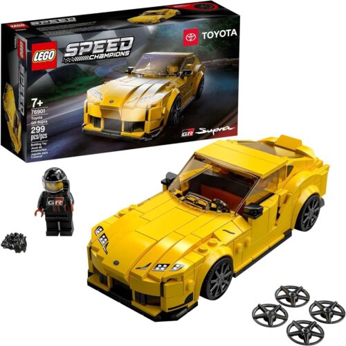 LEGO 76901 Speed Champions Toyota GR Supra Yellow Sports Car Toy - SuperSaverAU - view 1
