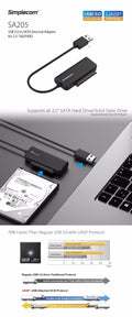 Simplecom SA205 Compact USB 3.0 to SATA Adapter Cable Converter for 2.5" SSD/HDD - SuperSaverAU - view 4