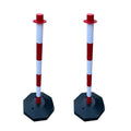Safety Delineator Post, 82 cm Sand-Fillable Base - Red and White, Pack of 2