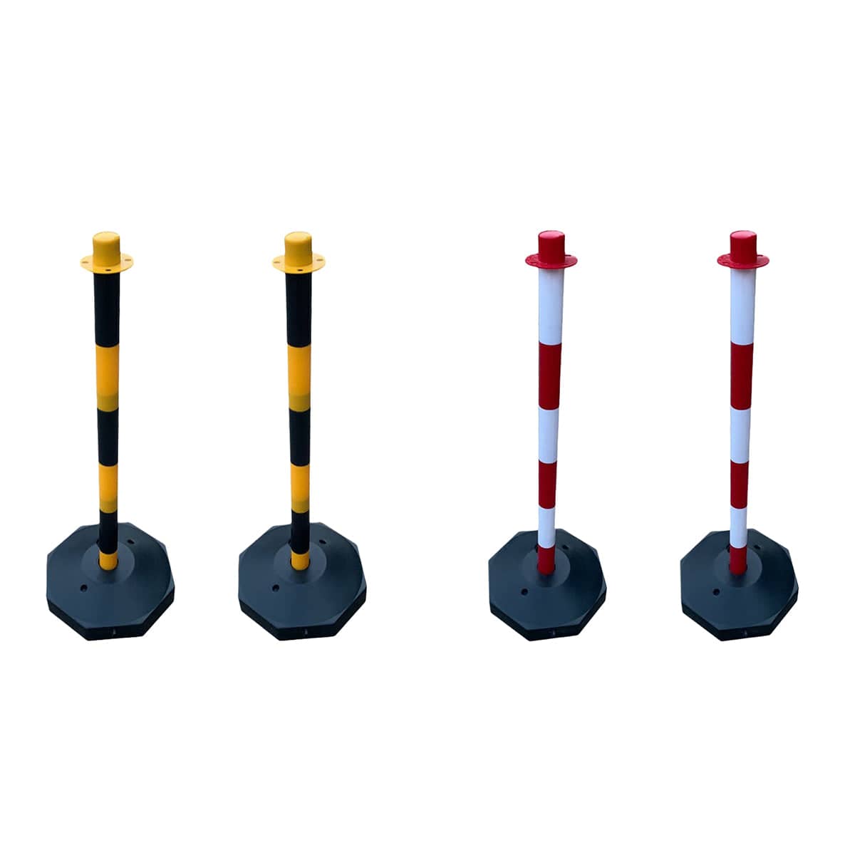 Safety Delineator Post, 82 cm Sand-Fillable Base - Red and White, Pack of 2 - view 3