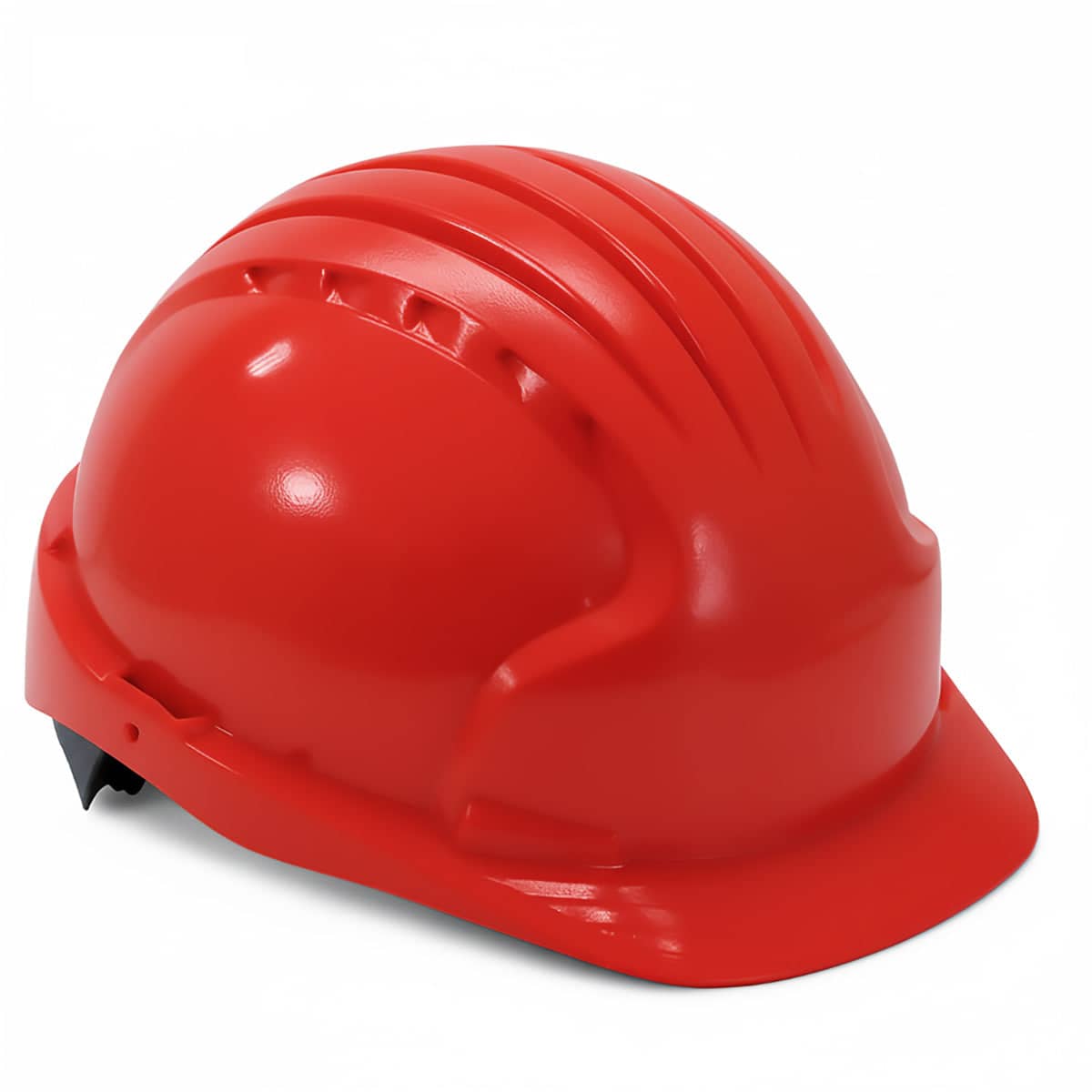 Safety Helmet Hard Hat with Vent Holes Adjustable Shockproof for Construction - Red