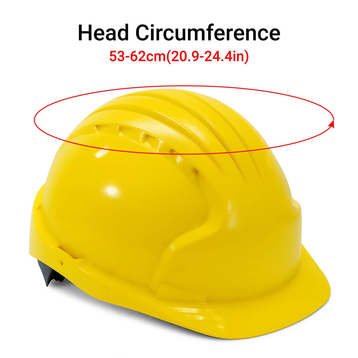 Safety Helmet Hard Hat with Vent Holes Adjustable Shockproof for Construction - Red - view 4