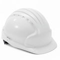 Safety Helmet Hard Hat with Vent Holes Adjustable Shockproof for Construction - White