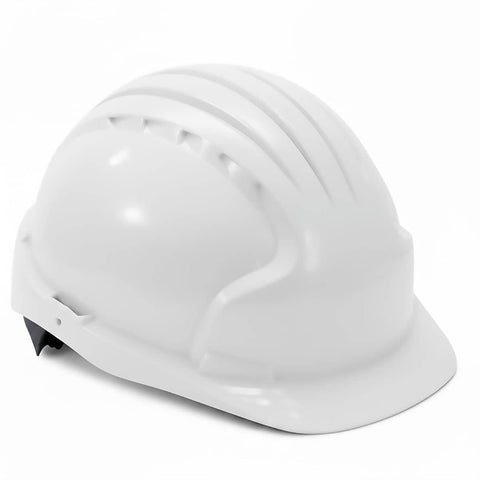 Safety Helmet Hard Hat with Vent Holes Adjustable Shockproof for Construction - White