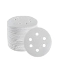 Sanding Discs 123 mm with Hook-And-Loop Backing - 120 Grit, 6 Holes, Pack of 100