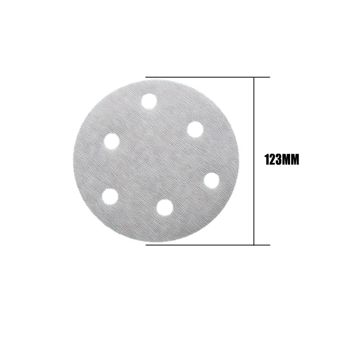 Sanding Discs 123 mm with Hook-And-Loop Backing - 120 Grit, 6 Holes, Pack of 100 - view 4