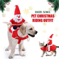 Santa Claus Riding Suit Pet Costume for Dogs and Cats - Size M (Chest 45-60 cm) - view 2