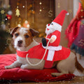 Santa Claus Riding Suit Pet Costume for Dogs and Cats - Size M (Chest 45-60 cm) - view 4