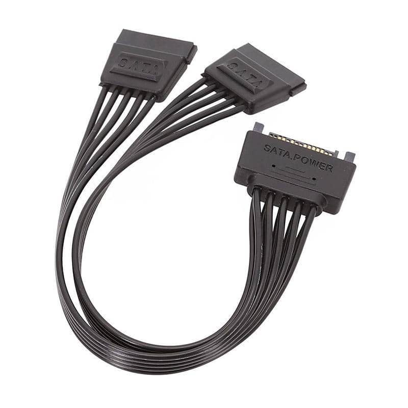 SATA Power Splitter Cable 15 Pin, 1 Male to 2 Female for HDD and SSD - view 4