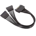 SATA Power Splitter Cable 15 Pin, 1 Male to 2 Female for HDD and SSD - view 5