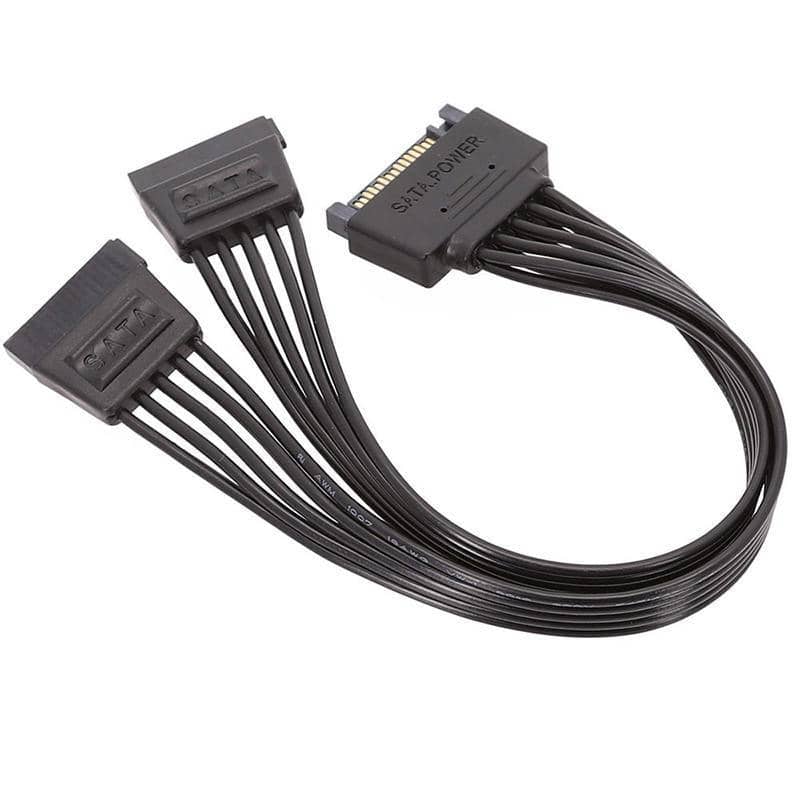 SATA Power Splitter Cable 15 Pin, 1 Male to 2 Female for HDD and SSD - view 5