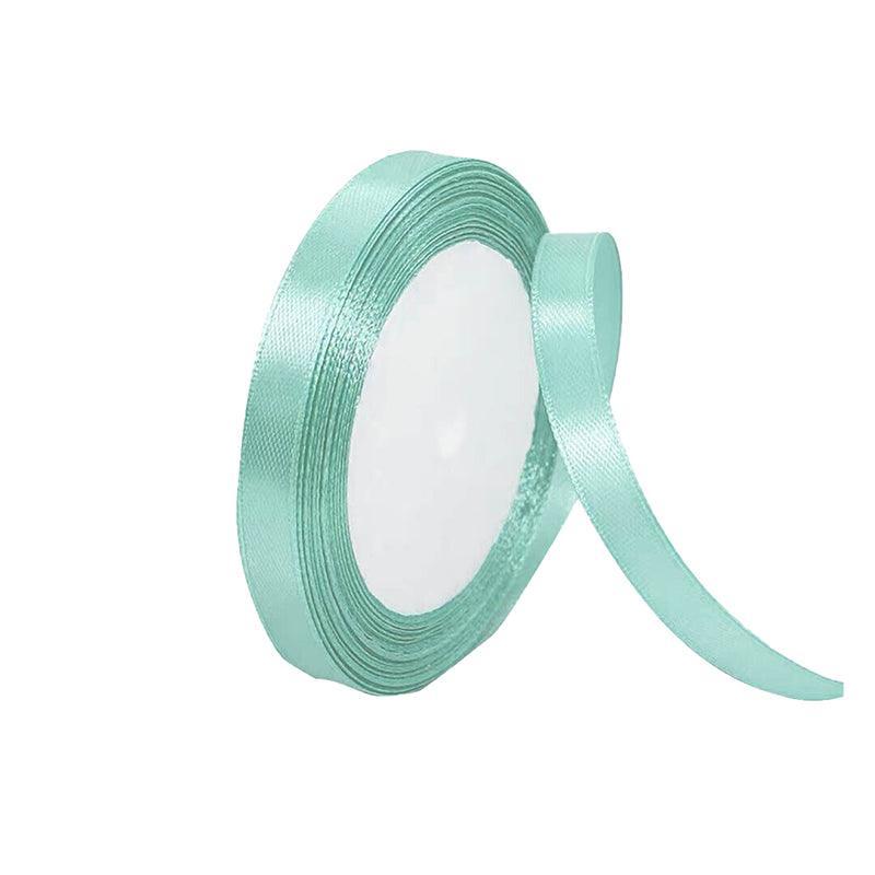 Satin Hair Ribbon 10mm x 5m - Large, Aqua Blue