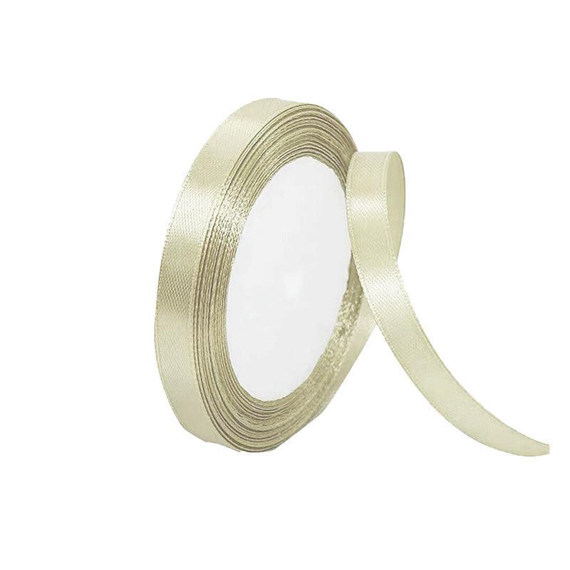 Satin Hair Ribbon 10mm x 5m - Large, Cream