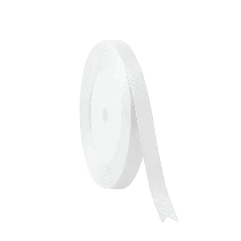 Satin Hair Ribbon 10mm x 5m - Large, White
