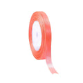 Satin Hair Ribbon - Extra Small (10mm x 1m), Coral Red