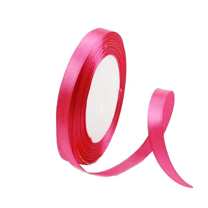 Satin Hair Ribbon - Extra Small (10mm x 1m), Rose Red
