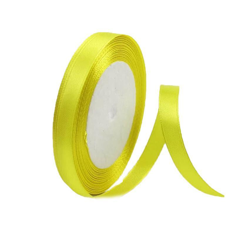 Satin Hair Ribbon for Gifts and Crafts - Extra Small 10mm x 1m, Golden Yellow - view 25