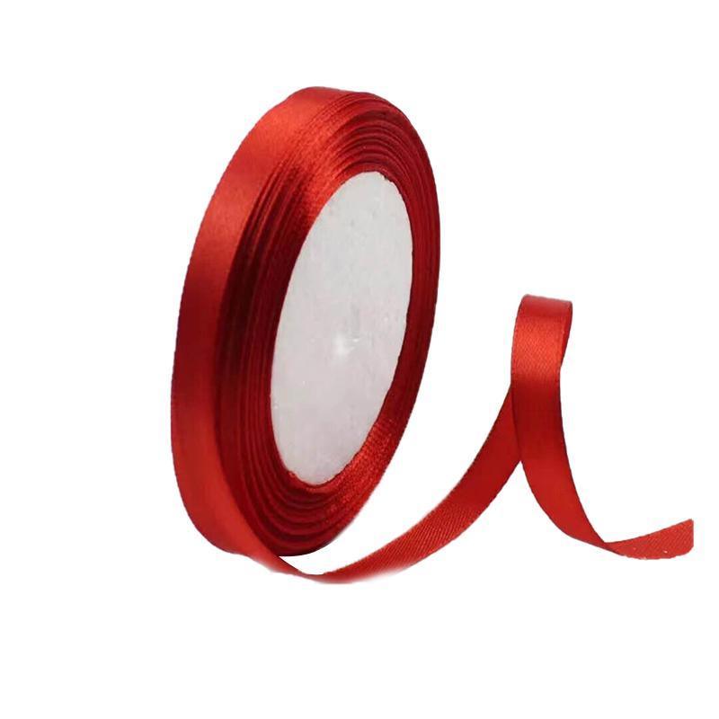 Satin Hair Ribbon for Gifts and Crafts - Extra Small 10mm x 1m, Red Orange - view 33