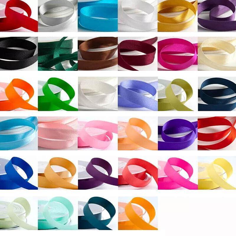 Satin Hair Ribbon - Small (10mm x 2m), Deep Rose Red - view 3