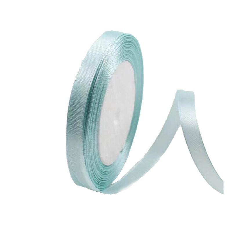 Satin Hair Ribbon - Small (10mm x 2m), Light Aqua Blue