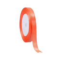Satin Hair Ribbon - Small (10mm x 2m), Red Orange