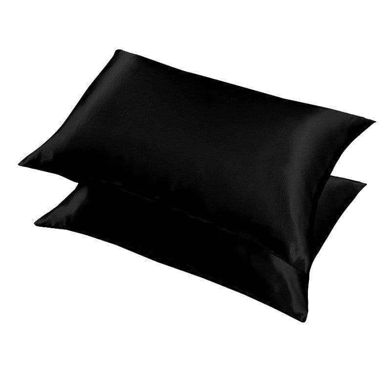 Satin Pillowcases 51 x 76 cm, Pack of 2 - Black