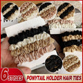 Satin Scrunchies, Pack of 4 - Black and Tan - view 2