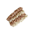 Satin Scrunchies, Pack of 4 - Blush Pink and Cream