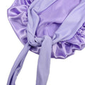 Satin Sleeping Bonnet Hair Wrap Cap for Women, Elastic - Purple - view 4