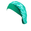 Satin Sleeping Bonnet Hair Wrap Cap for Women - Light Green
