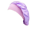 Satin Sleeping Bonnet Hair Wrap Cap for Women - Light Purple
