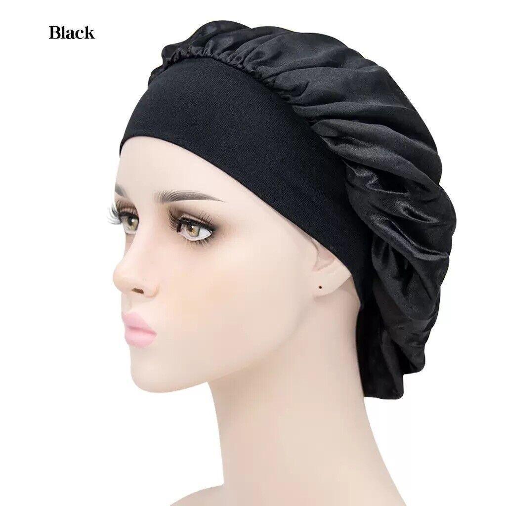 Satin Sleeping Bonnet Hair Wrap Cap for Women - Rose Red - view 17