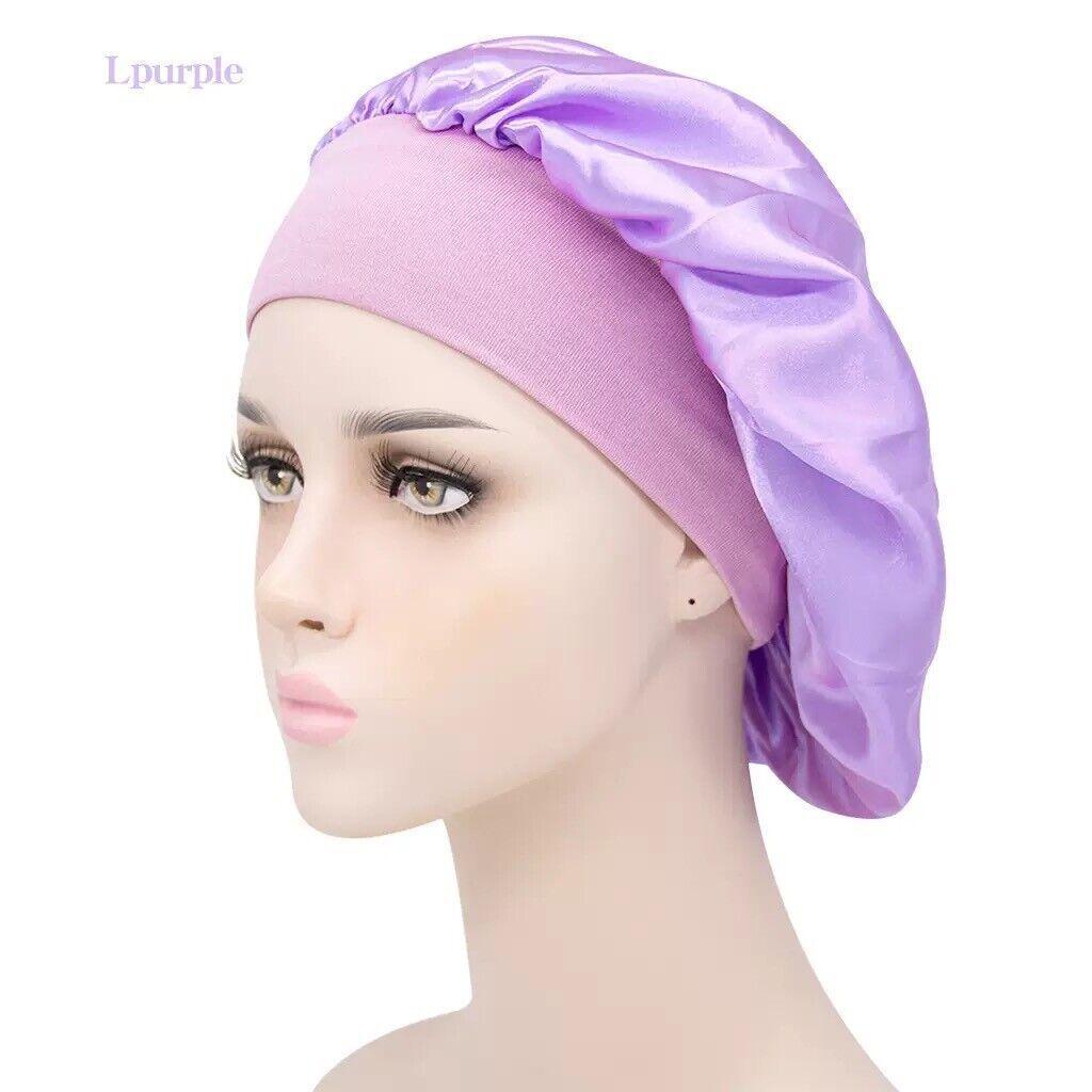 Satin Sleeping Bonnet Hair Wrap Cap for Women - Rose Red - view 23