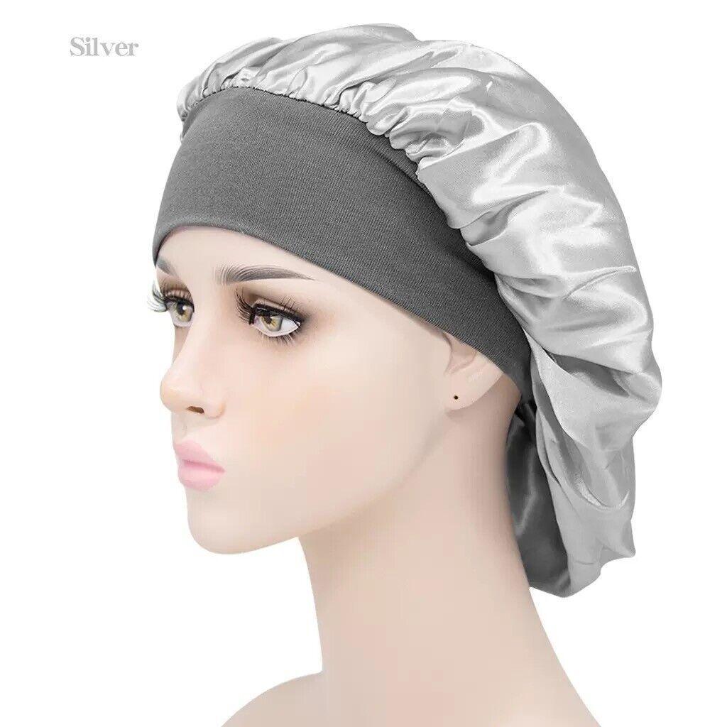 Satin Sleeping Bonnet Hair Wrap Cap for Women - Teal - view 19