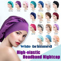 Satin Sleeping Bonnet Hair Wrap Cap for Women - Teal - view 2