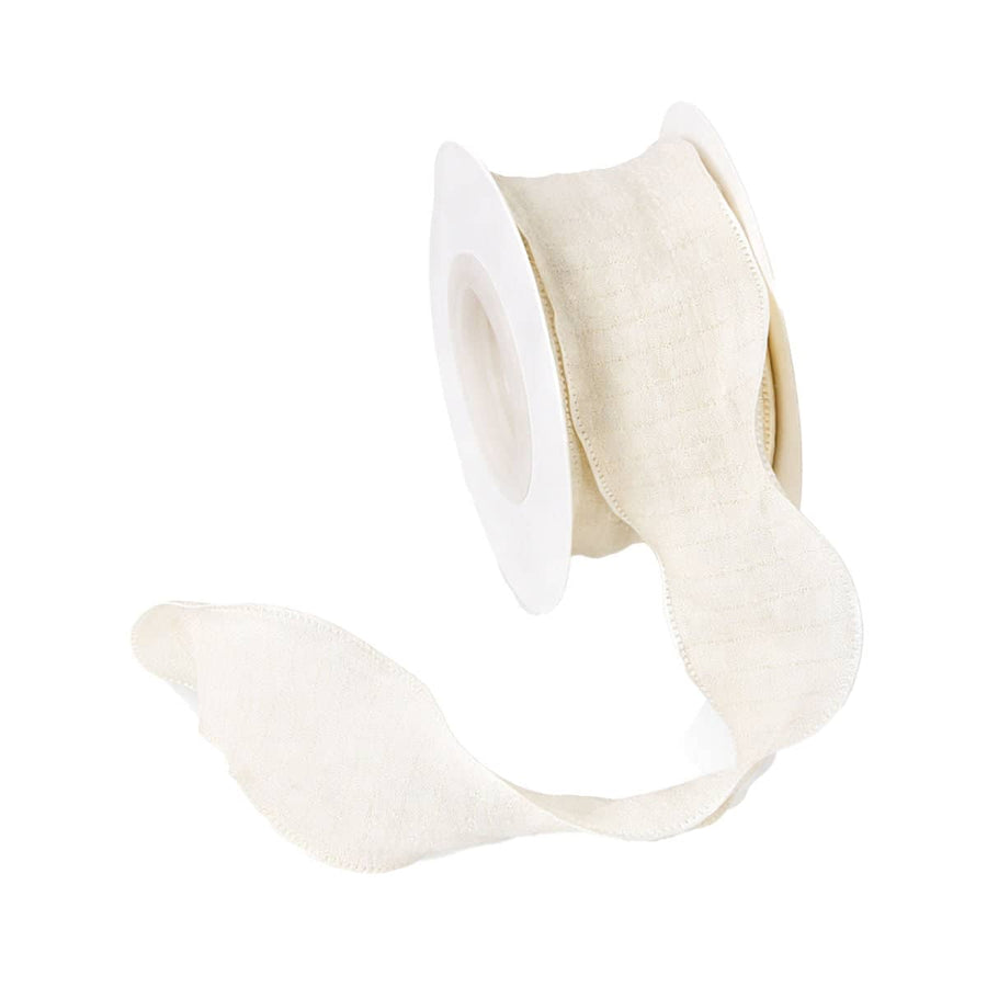 Scalloped Edge Ribbon Set, 10 Rolls - Off White