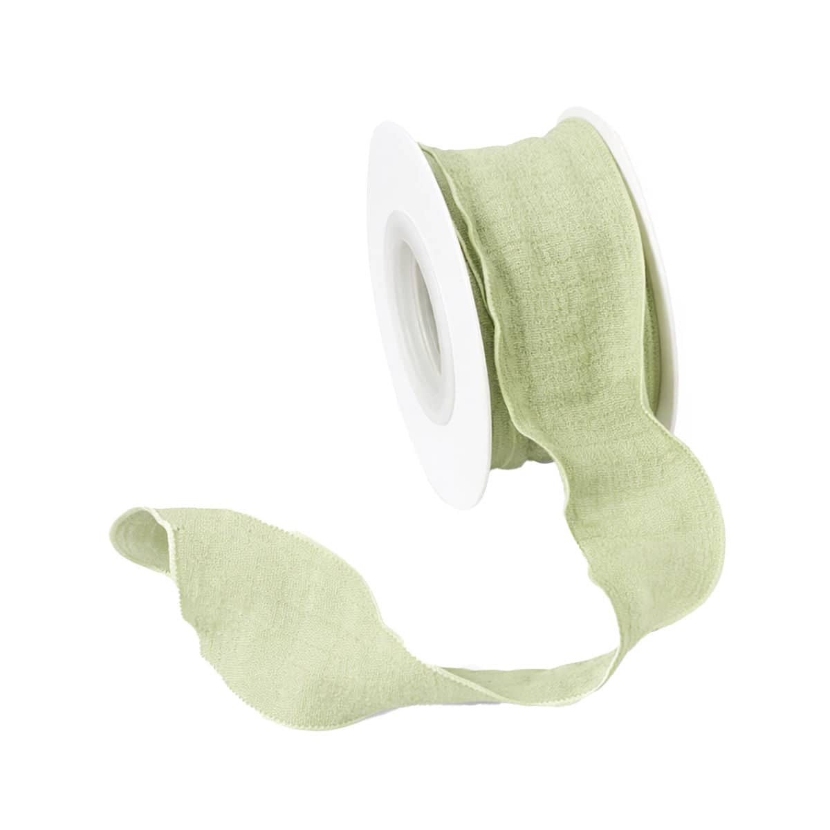 Scalloped Edge Ribbon Set, 10 Rolls - Sage Green