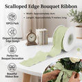 Scalloped Edge Ribbon Set, 10 Rolls - Sage Green - view 2