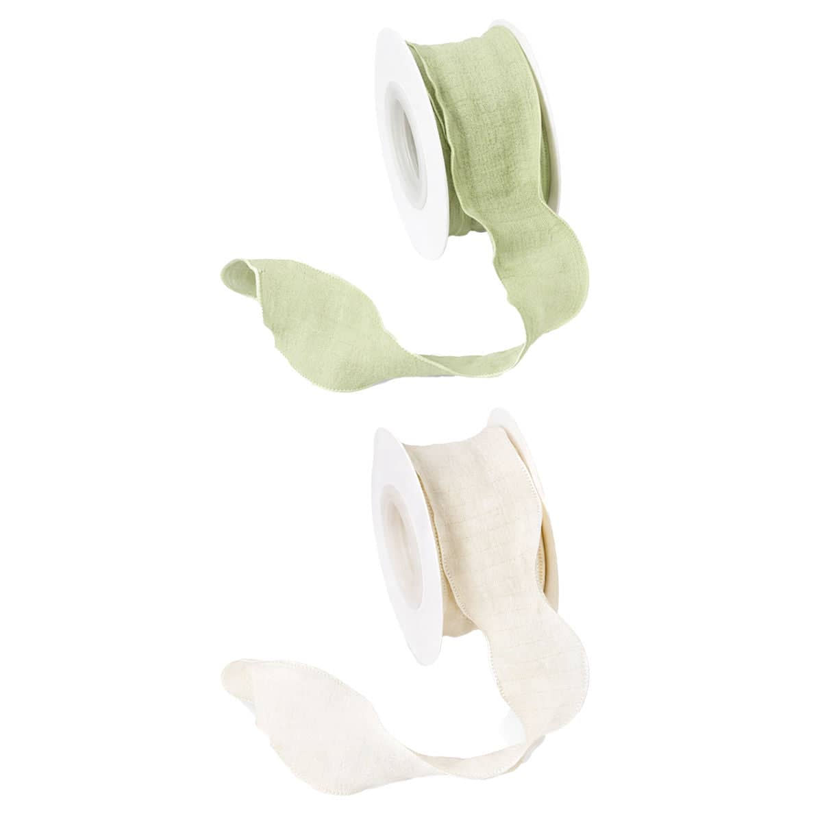 Scalloped Edge Ribbon Set, 10 Rolls - Sage Green - view 3